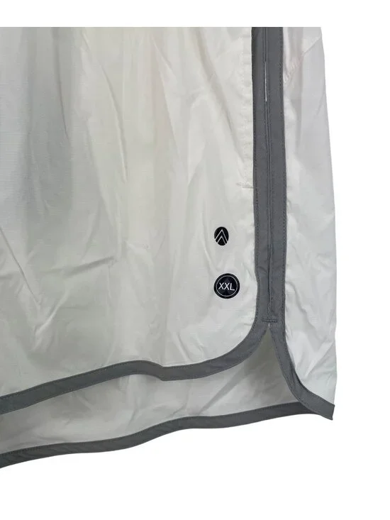 Traj3ctory Lightweight White Shorts With Gray Trim Elastic Waistband Womens XXL - Picture 3 of 10